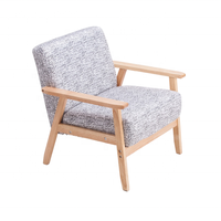 Fauteuil de salon traditionnel en bois massif écologique à un siège