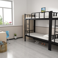 Offre Spéciale de lits superposés en acier noir de haute qualité pour l'école collège dortoir auberge Loft Design moderne pour chambre appartement