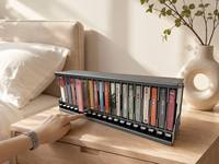Support de rangement multimédia de bureau en aluminium pour cassettes, organisateur compact de bureau