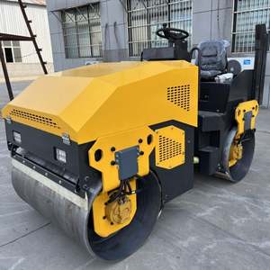 Mini rouleau de route diesel simple à double tambour compacteur 1 tonne-3 tonne compacteur à rouleaux vibrants moteur pompe à noyau - Product Image 1