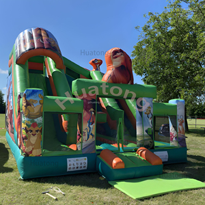 Thương mại ngoài trời Đảng nhảy Inflatable <span class=keywords><strong>Bouncer</strong></span> rừng trẻ em combo sư tử động vật bouncy nhà cho trẻ em - Product Image 3