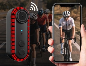 1080p 30fps không thấm nước Wifi TF Thẻ video ghi Dash <span class=keywords><strong>Cam</strong></span> cho xe tay ga xe đạp với ống kính kép Pin Lithium nhấp nháy ánh sáng - Product Image 2