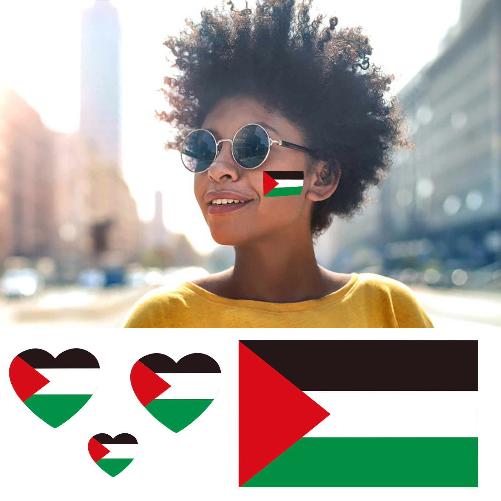 Sticker Palestine Gaza Sticker, Adhesive Gaza Flag Palestinian Sticker...