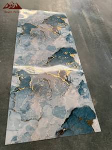 Wayon il pannello di parete di marmo <span class=keywords><strong>bianco</strong></span> PVC a prova di umidità della struttura del pesce della Best-seller è utilizzato per la parete della TV nel salone. - Product Image 4