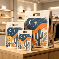 Sacs cadeaux en papier haut de gamme avec poignée creuse personnalisée, pour petits articles à usage personnalisé