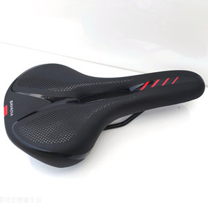 Sillín de bicicleta Savadia con perforaciones, diseño hueco suave y transpirable para bicicleta de montaña, unisex, para adultos - Product Image 1