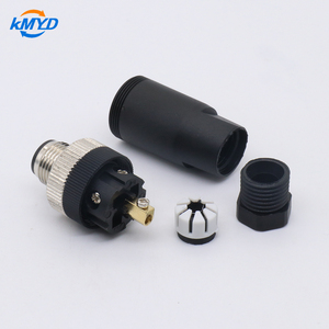 Водонепроницаемый круглый разъем IP67 из латуни M12 с кодировкой A, 4/5/<span class=keywords><strong>8</strong></span>-контактный, нейлоновый, без пайки, для кабельного монтажа, 60В-250В, силовой - Product Image 4