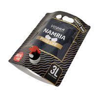 Sachets personnalisés en aluminium à fond plat pour vin rouge, bière, boissons liquides, kits de brassage maison, recyclables