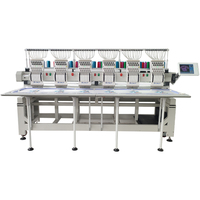 Máquina de Bordar Computarizada de Alta Calidad Tajima Monograma de 6 Cabezas y 12 Agujas, Máquina de Bordar Industrial Plana