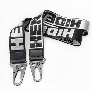 ZONESIN Dây Móc Khóa Nylon Màu Trắng Phong Cách Xa Dây Buộc Dệt Thêu Làm Theo Yêu Cầu Dây Đeo Chìa Khóa Cổ Tay Ngắn - Product Image 3