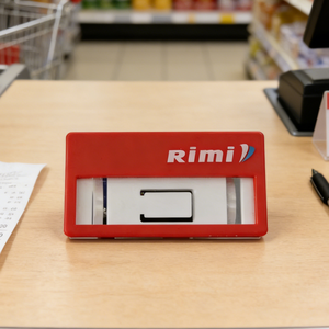 Badge Nominativo in Acrilico Rosso con Slot Sostituibile per Informazioni Personalizzate, da Indossare dagli Dipendenti - Product Image 2