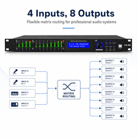 LB408 Construction métallique Connectivité XLR pour son surround, chant et karaoké Processeur audio DSP professionnel