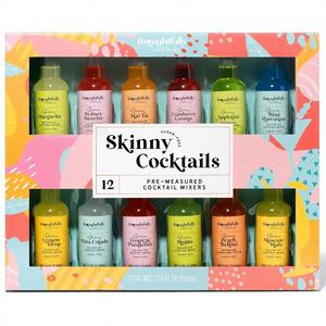 Cocktails réfléchis, ensemble de mélangeurs de cocktails skinny, 12 bouteilles, boissons non alcoolisées, saveurs, margarita et boîte de Moscou - Product Image 1