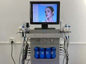 <span class=keywords><strong>Prix</strong></span> d'usine, machine de soin du visage par hydrodermabrasion 18 en 1, jet d'oxygène, bulles d'eau, H2O2, instrument de nettoyage de la peau du visage - Product Image 5