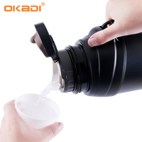 Thermos de voyage à double paroi OKADI 2000 ml, grande capacité, en acier inoxydable