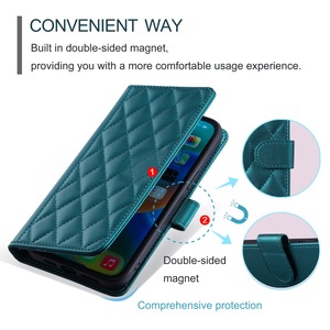Nuevo diseño de cuero de lujo para <span class=keywords><strong>iPhone</strong></span> 16 16 Pro Ranura para tarjeta Flip Wallet Phone Case para <span class=keywords><strong>iPhone</strong></span> 16 Pro Max 15 14 Plus - Product Image 2