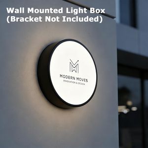 Caja de Luz LED Redonda Iluminada Personalizada de Doble Cara para Publicidad, Letrero Luminoso para Exteriores para Negocios, Cafés, Bares, Hoteles - Product Image 5