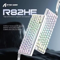 Teclado Magnético de Alto Rendimiento R82HE con Cable, Frecuencia de Sondeo de 8000Hz, Diseño Minimalista al 75%, Diseño Ergonómico