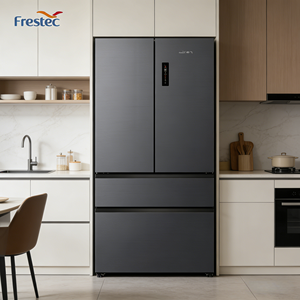 Réfrigérateur à portes françaises Frestec 516L, réfrigérateur quatre portes encastrable ultra-fin, sans givre, à économie d'énergie avec technologie Inverter - Product Image 1