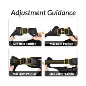 Arnés de Perro Acolchado de Nailon Ligero con Botones, Diseño de Chaleco, Sin Tirones, Reflectante, Personalizado, con Correa, Patrón Sólido - Product Image 2