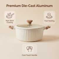 Ensemble de casseroles antiadhésives en céramique marbrée, revêtement non toxique, compatible lave-vaisselle, articles ménagers, vente en gros, OEM, marque privée