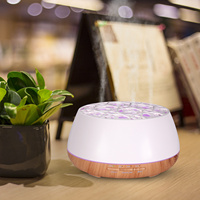 Humidificateur d'air diffuseur d'huiles essentielles de grain de bois 400ML avec 7 lumières de couleur aromathérapie pour la maison ou l'entreprise Garantie 1 an