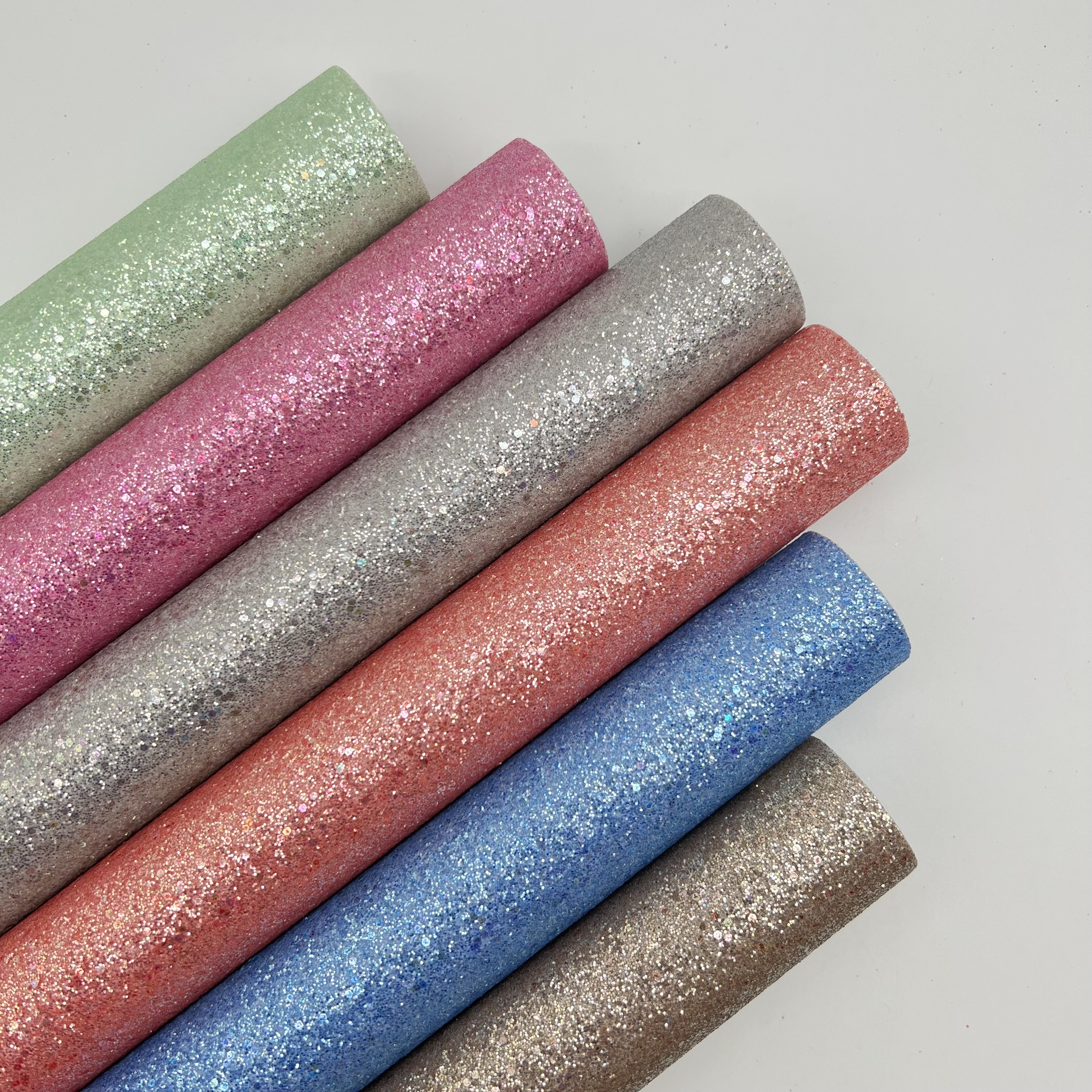 Sparkly Shiny Synthetic Vinyl PU Glitter Fabric Sheets Chunky Faux Leather Shoes Bags Bows Crafts Sofa Lining Furniture Car Use