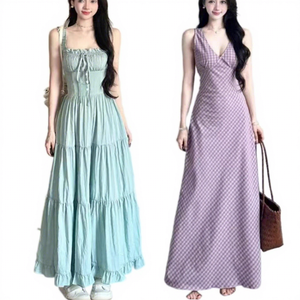 Nuevo Vestido Casual de Verano para Mujer, Elegante y Sexy, con Hombros Descubiertos, Estampado Urbano, Falda Tubo - Product Image 1