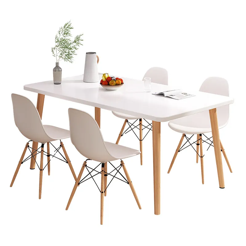 Eettafel En Stoel Set Thuis Eenvoudige Moderne Rechthoekige Tafel Ronde Tafel Goedkope Eetkamer Meubels