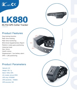 Không Thấm Nước Mới 4 Gam GPS Dog Tracker Cá Nhân Heart Rate Điều Khiển Từ Xa Dog Đào Tạo Thiết Bị 4 Gam Pet GPS Tracker Sản Phẩm Vật Nuôi - Product Image 6