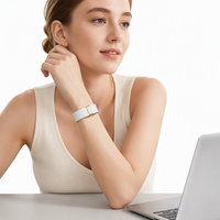 Bracelet intelligent sans écran QX Air, tracker d'activité, bracelet tissé, fréquence cardiaque, suivi du sommeil, SpO2, compteur de pas pour Android
