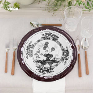 ชุดจานเคลือบลายนูนสไตล์วินเทจสไตล์ฝรั่งเศสสำหรับงานแต่งงาน - Product Image 1