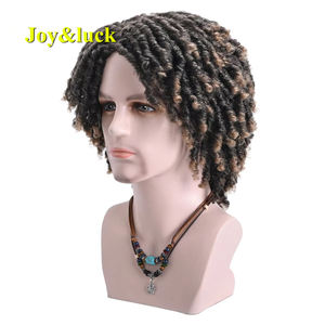 Perruque tube incurvée pour hommes bon marché petit rouleau creux assurance qualité tendance perruques Dreadlock couverture de tête de perruque tresse sale - Product Image 3