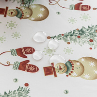 Nappe de table de Noël américaine, décoration festive du Nouvel An, nappe de table basse, nappe imprimée bonhomme de neige, nappe en polyester