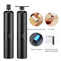 Lime à pieds électrique professionnelle rechargeable 2-en-1 et ponceuse à ongles, éliminateur de callosités à 3 vitesses réglables pour les pieds, usage domestique et automobile