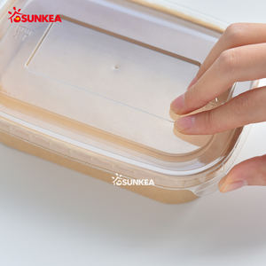 وعاء ورقي مربع مستطيل الشكل قابل للتحلل للاستخدام مرة واحدة وعاء كزة جاهز لتعبئة الورق - Product Image 4