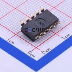 DSIC05LS-P DIP Switch SMD-10P,6x12.6mm Switch Flat Toggle, Raised Type Single Pole Single Throw 5 Gull Wing Type - Product Image 2