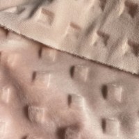 Tissu en peluche minky 100 % fibre de polyester - Tissu super doux à motif carré pour la conception de vêtements pour bébés