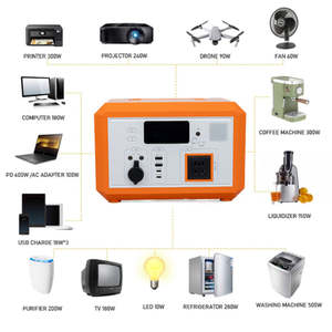 Système de stockage d'énergie solaire domestique portable 600W de haute qualité, onde sinusoïdale pure, LiFePO4, compatible avec les panneaux solaires automobiles - Vente en gros - Product Image 3