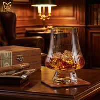 Verre à whisky en cristal de 250 ml, verre à dégustation de whisky, verre de dégustation professionnel ISO, verre à malt, verre à dégustation, verre à vin de dessert