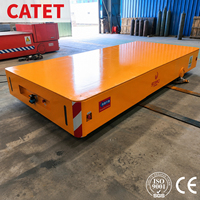 Carro Eléctrico Plano Sin Rieles de 12 Toneladas, Carro de Plataforma Personalizable para el Manejo de Materiales Pesados en Talleres
