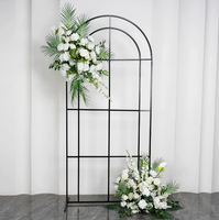 Arche de mariage en métal durable et portable, forme de porte, or et blanc, pour décoration, vente en gros par des fournisseurs chinois