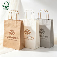 Individuell Bedruckte Kraftpapier-Einkaufstaschen Premium Einzelhandelsverpackung Tragetaschen mit Eigenem Logo Luxus-Geschenkverpackung Großhandel