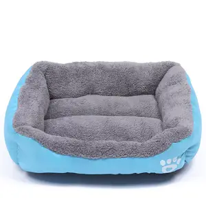 สัตว์เลี้ยงโซฟาเตียงสุนัขขนาดกลางขนาดเล็กด้านล่าง House ขนแกะกันน้ำ Soft Memory Foam Dog Bed