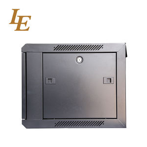 Rack de pared de una sola sección de 19 pulgadas, 4U 6U 9U 12U, 600 mm de ancho, 450 mm de profundidad, puerta de vidrio templado con tiras decorativas - Product Image 3