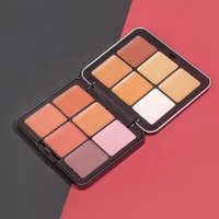 Palette de maquillage personnalisée pour le contouring, le blush et l'illuminateur avec logo, 3 en 1, OEM ODM, 12 couleurs, palette de blush, marque privée, blush
