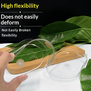 Boîte en plastique transparente de forme incurvée spéciale avec couvercle, flexible et de qualité alimentaire, pour le stockage et l'emballage de fruits secs, de collations, de desserts et de produits de boulangerie - Product Image 4
