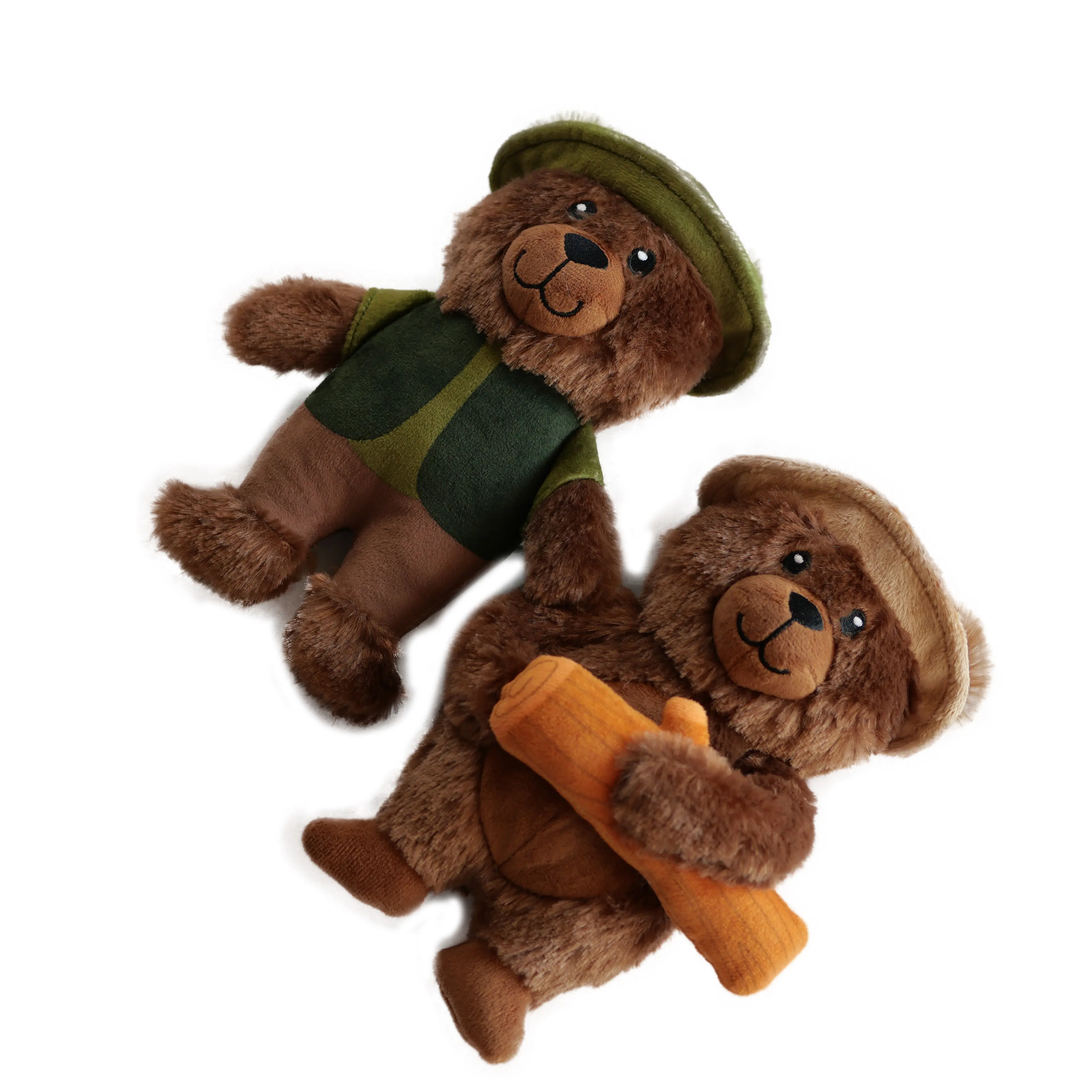 Haute qualité en gros Camping ours brun jouets mignons doux différents Styles jouets pour chiens en peluche grinçants