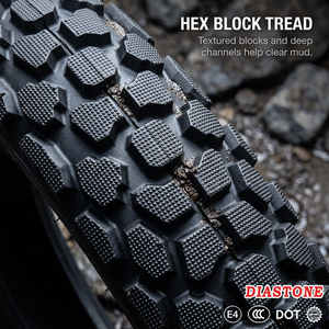 Nouveau pneu de moto tout-terrain DIASTONE Road Knobby à crampons, sans chambre à air, pour Dirt Bike, <span class=keywords><strong>Enduro</strong></span>, Motocross, boue, sable 3.00-17 - Product Image 4