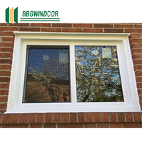 Ventana Corredera de Aluminio de Diseño Simple Lukliving, Ventanas Correderas para Balcón de Casa con Rejilla